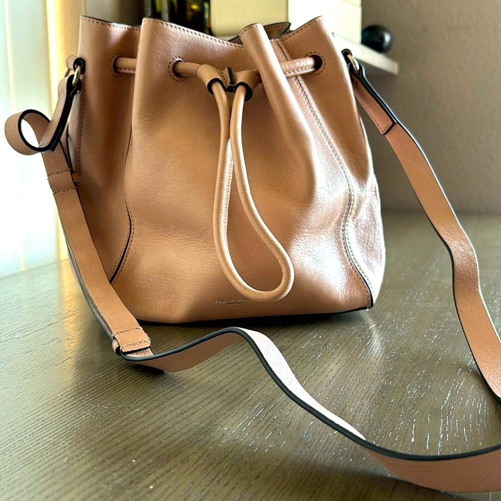 Rag and Born brush pink bucket shoulder bag like a brand new.